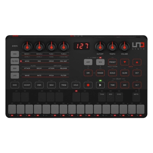 Image 1 of 4.. Open Box - IK Multimedia UNO Synth portable monophonic real analog synthesizer with sequencer, arpeggiator and more