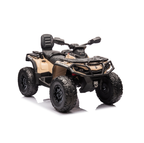 Licensed 24V Can Am Outlander Kids Ride on ATV, Rubber Tires, Leather Seat