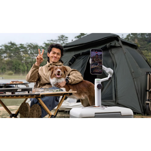 Stabilisateur à cardan pour téléphone intelligent Flow 2 Pro d'Insta360 - Gris