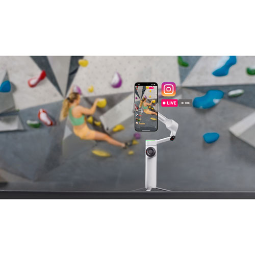 Stabilisateur à cardan pour téléphone intelligent Flow 2 Pro d'Insta360 - Gris