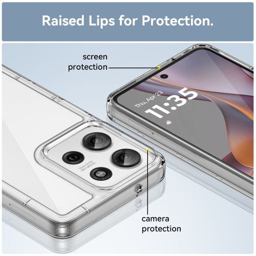 XCRS Clear Fitted Cover Transparent Acrylic Hardshell Case for Motorola G 5G