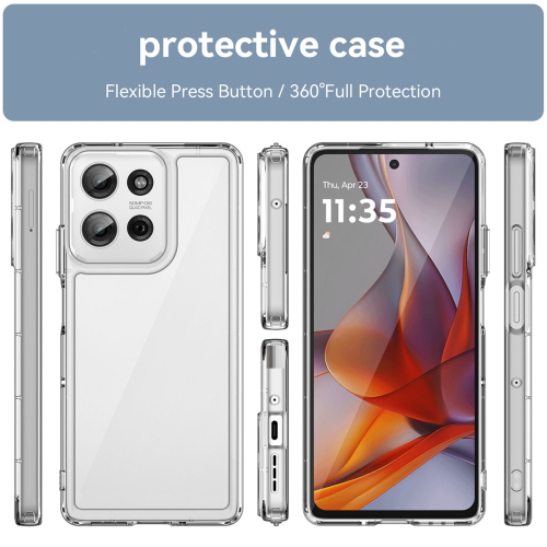 XCRS Clear Fitted Cover Transparent Acrylic Hardshell Case for Motorola G 5G