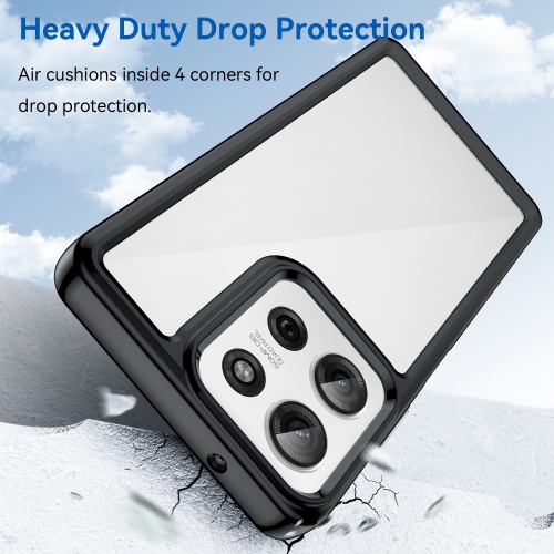 XCRS Clear Fitted Cover Transparent Acrylic Hardshell Case for Motorola G Power 5G