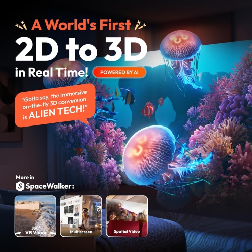 Lunettes VITURE Pro XR/AR – Écran 1000Nits UltraClarity de 135 po de 120 Hz, audio Harman, réglages Myopia, film électrochromique, lunettes