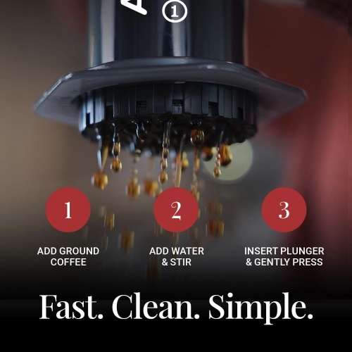 AeroPress Original Coffee Press – 3 In 1 Brew Method Combines French Press, Espresso, Full Bodied Coffee Without Grit or Bitterness, Small Portable