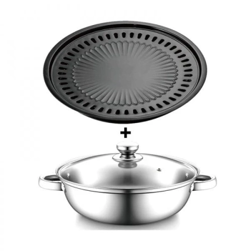 JYT-1M de cuisinière électrique-céramique de Joyoung, marmite intelligente à deux anneaux et gril coréen en acier inoxydable de Joyoung