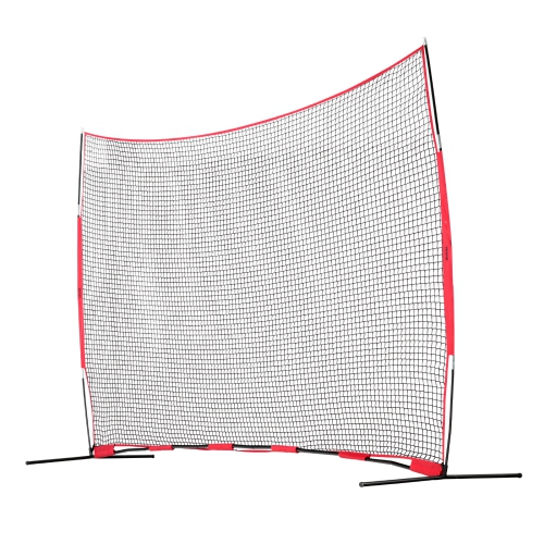 VEVOR 16x10 ft Barricade Backstop Net, Ball Sports Barrier Netting, Portable Practice Equipment with Carry Bag, Protection Screen for Baseball