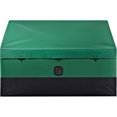VEVOR 100 Gallon Outdoor Storage Box,Waterproof PE Tarpaulin Deck Box with Galvanized Frame,All-Weather Protection & Portable,for Camping, Garden,