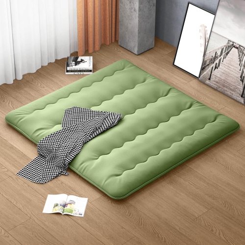 Costway Twin/Full/Queen Futon Mattress Japanese Floor Sleeping Pad Washable Cover Carry Bag Green