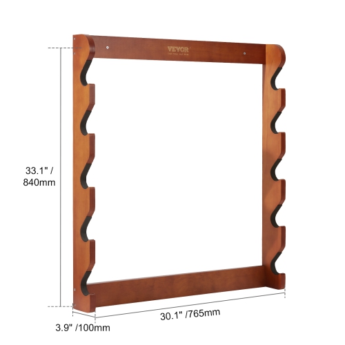 VEVOR 132 lb Gun Rack, Wood Gun Rack Wall Mount, Gun Display Rack holds 5 Rifles, Shotguns, Heavy Duty Wall Storage Display Rifle Rack with Soft