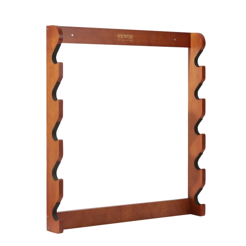 VEVOR 132 lb Gun Rack, Wood Gun Rack Wall Mount, Gun Display Rack holds 5 Rifles, Shotguns, Heavy Duty Wall Storage Display Rifle Rack with Soft