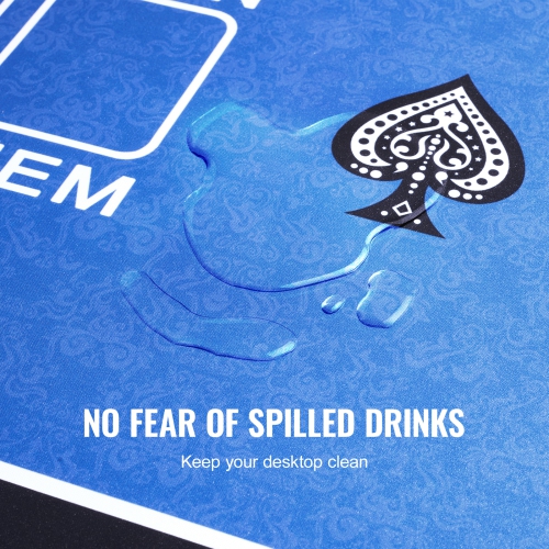 VEVOR 6-8 Players Poker Table Top,70 x 35 Inch Poker Mat for Table,Foldable Poker Table Top with Carrying Bag,Folding Poker Table Topper for Poker