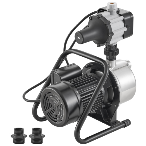 VEVOR 1HP Shallow Well Pump, 115V, 1200 GPH 145 ft Head, Max 87 psi, Stainless Steel Sprinkler Booster Jet Pumps with Automatic Controller for Garden