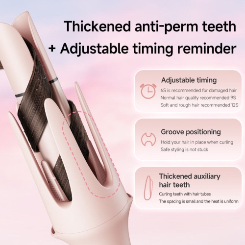 4 in 1 Multifunctional Hot Tool, Automatic Curling Irons with 3 Barrel(1", 1.25", 1.5") & Hair Straightener Brush, Hair Curler & Straightening Comb