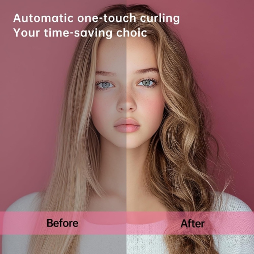 4 in 1 Multifunctional Hot Tool, Automatic Curling Irons with 3 Barrel(1", 1.25", 1.5") & Hair Straightener Brush, Hair Curler & Straightening Comb