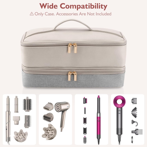 Travel Carrying Case, for Hair Dryer Shark Flexstyle FlexFusion Airwrap Brush Double-Layer Hair Accessories Tools Storage Bag, Only Case