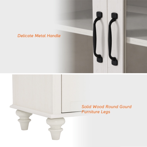 WAMPAT Farmhouse TV Stand and Coffee Table Set of 2, Square Coffee Table with Lift Top & Drawer, White Entertainment Center for 70 Inch TV, 2 Piece