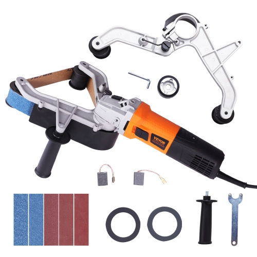 VEVOR 1000W Pipe Belt Polisher Sander with 6 Variable Speeds 1100-3200rpm,Professional Belt Sander Grinding Machine with 100PCS Sanding Belts for