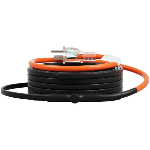 VEVOR 12FT Pipe Heating Cable, 5W/FT Heat Tape for Pipes Freeze Protection, Water Pipe Heat Cable with Built-in Thermostat Protects PVC Hose, Metal