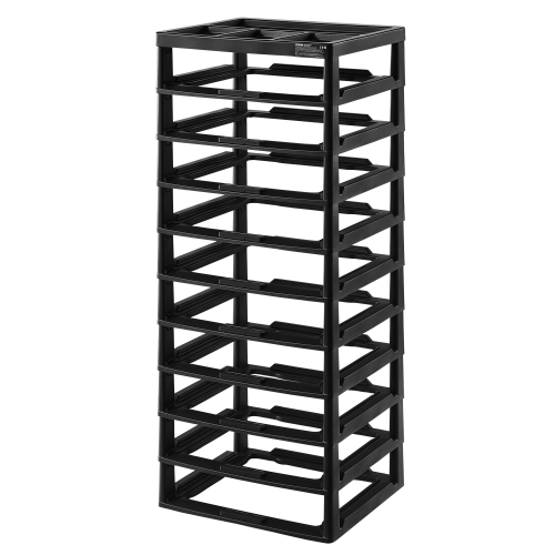 VEVOR 10-Tier Plastic Storage Organizer, Large Capacity, Black Frame Only, PP Material Multifunctional Scrapbook Storage, for Office Essentials Tools