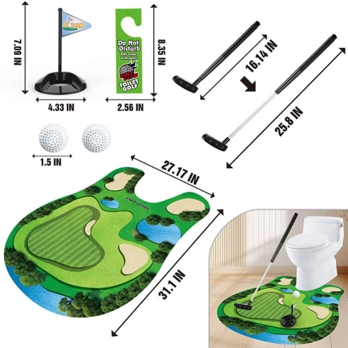 Funny Toilet Golf Game Creative Golf Club Practice Ball Children's Toy