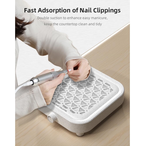 Nail Dust Collector, Low Noise Dust Collector Nail Tech with Strong Suction Power, Professional Adjustment Nail Dust Collector Quiet for Nail Salon
