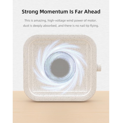 Nail Dust Collector, Low Noise Dust Collector Nail Tech with Strong Suction Power, Professional Adjustment Nail Dust Collector Quiet for Nail Salon