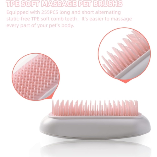 2-Pack Electric Massage Cat Brushes,Portable Pet Brush,Cats Dogs Hair Removal Comb,Hair Brush for Pet Massage