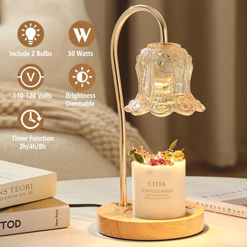 Aromatherapy Melted Wax Lamp Candle Warmer Lamp Bedroom Table Lamp-Timing Dimming