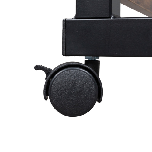 Karl Home 31.5" Length Computer Desk with Baffle Height Adjustable & Mobile Black