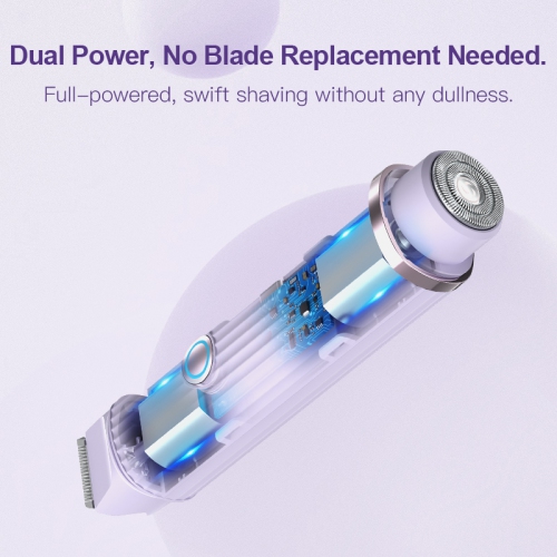 Electric Shaver for Women Waterproof Wet & Dry Hair Razors 2 in 1 Double Head Dual Bikini Hair Trimmer Detachable Head Shaver