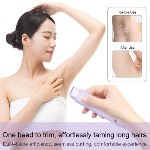 Electric Shaver for Women Waterproof Wet & Dry Hair Razors 2 in 1 Double Head Dual Bikini Hair Trimmer Detachable Head Shaver