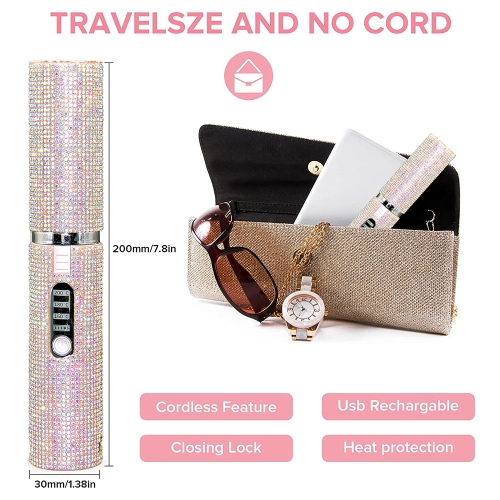 Fer plat sans fil,Fer plat portatif miniature sans fil pour femmes,Fer plat rechargeable de voyage