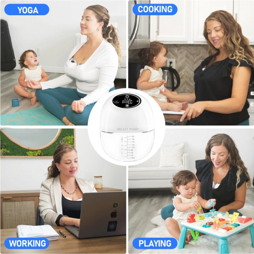 Portable Electric Breast Pump, Smart Wearable Mini Breast Pump, Suitable for New Mothers