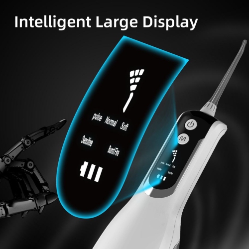 Teeth Oral Irrigator Jet Water Flosser Whiten USB Rechargeable 330ml 5 mode Waterproof Dental Irrigator, Portable Water Dental Flosser for Travel &