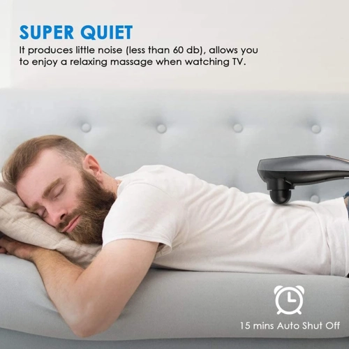 Back Massager, Wireless Handheld Back Massager With 6 Massage Heads, 12 Modes and 10 Intensities, USB Rechargeable for Deep Body Pain Relief