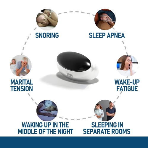 Snoring Stop Device Portable Mini Snoring Stop Device Home Pulse Throat Snoring Stop Device Three-Speed Adjustment for Sleep Aid
