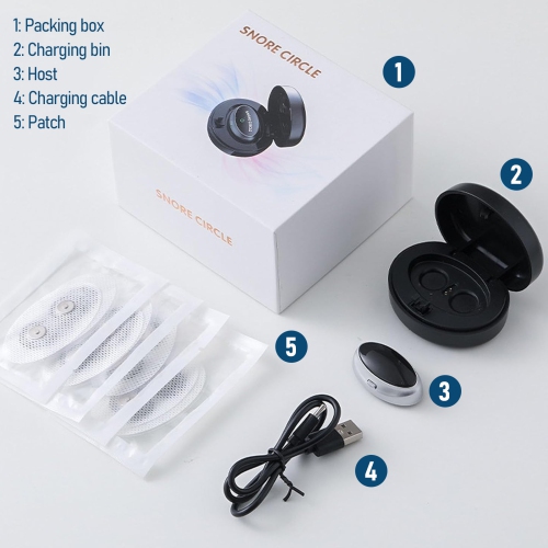 Snoring Stop Device Portable Mini Snoring Stop Device Home Pulse Throat Snoring Stop Device Three-Speed Adjustment for Sleep Aid