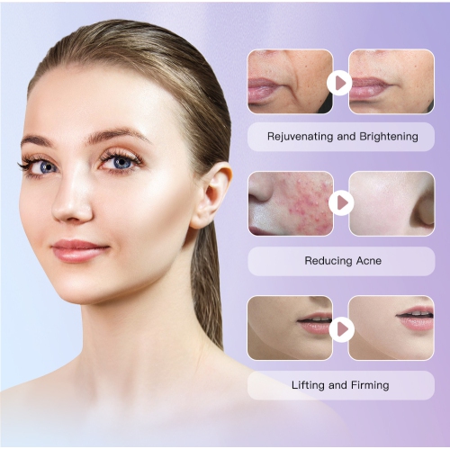 Appareil de massage pour le visage 3 en 1, photothérapie LED et instruments de massage RF Équipement de beauté EMS, appareil de massage pour le