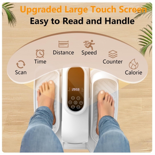 Exerciseur elliptique sous le bureau, exerciseur elliptique pour les jambes assis pour les aînés, exerciseur à pédales miniature silencieux et