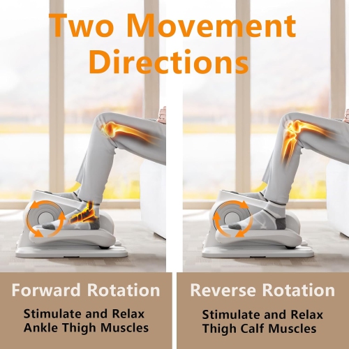 Exerciseur elliptique sous le bureau, exerciseur elliptique pour les jambes assis pour les aînés, exerciseur à pédales miniature silencieux et