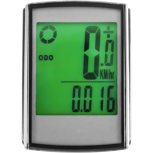 Wireless bicycle computer, waterproof multi-function backlit display, speedometer, odometer, can track speed time