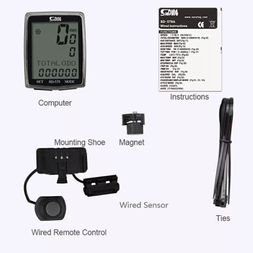Indicateur de vitesse de vélo Odomètre Écran LCD étanche de compteur de vélo