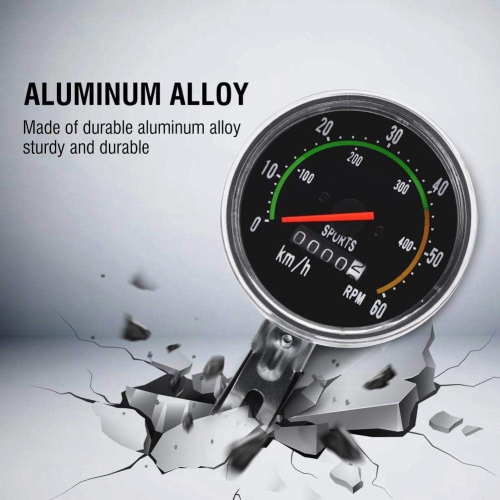 Mechanical bicycle meter, high-precision aluminum alloy odometer, mileage statistics/speedometer, retro disc design