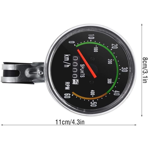 Mechanical bicycle meter, high-precision aluminum alloy odometer, mileage statistics/speedometer, retro disc design