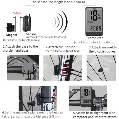 Odomètre filaire pour vélo, compteur de vitesse en temps réel, suivi des données de cyclisme, étanche et antichoc