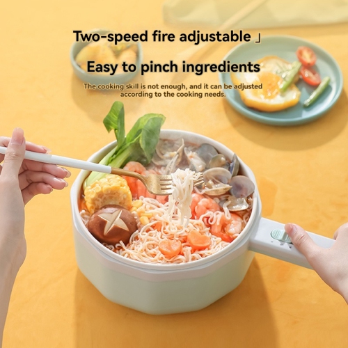 Casserole de cuisson électrique multifonction tout-en-un Poêle à frire pour étudiants Nouilles dortoirs – Blanc