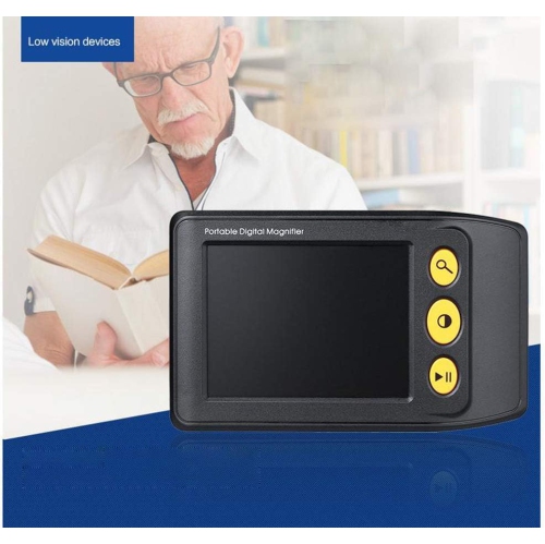 3.5-inch handheld auxiliary digital magnifier | 8 color modes | 2X-25X adjustable magnification | Portable reading aid | Suitable for students, the