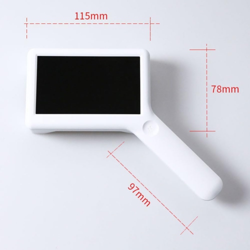 Portable 3-10x electronic reading magnifier | 6 LED eye protection lights | Rechargeable design | Anti-scratch base | HD vision aid