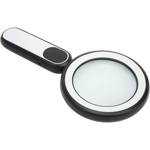 Loupe portative optique 20x LED 21 lumières froides et chaudes USB Interrupteur tactile de recharge Personnes âgées Loupe d'appréciation de lecture
